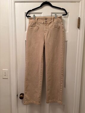 SIDEFEEL Women’s Straight Leg Jeans in Beige - Classic Neutral